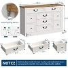 coucheta Fluted Dresser for Bedroom with 9 Drawers, Wooden Dresser TV Stand, Wood Closet Clothes Storage Organizer for Living Room, Hallway - 3 of 4
