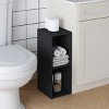 HOMLUX 2-Tier Space Saving Storage Bookcase, 8-Inch Width, Adjustable Design - 2 of 4