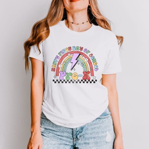 Simply Sage Market First Day Pre-K Rainbow Short Sleeve Tee - 1 of 4