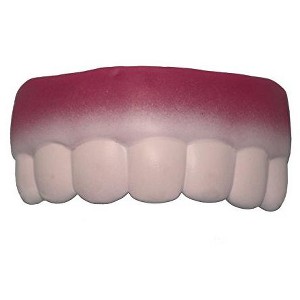 Multipet Squeaking Vinyl Teeth Dog Toy, 4"/One Size, Red/White - 1 of 1