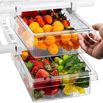 Sorbus Pull Out Fridge Drawer - Attachable Deli Drawer 2 Pack