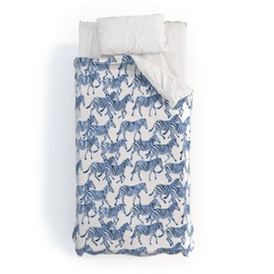 Deny Designs Kids' Little Arrow Design Co Zebras Duvet Cover Bedding Set - 1 of 3