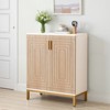 Lirago Natural Shoe Cabinet with Gold Legs 31.5"x14.96"x37.4" 20-Pair Space-Saving Shoe Organizer - 2 of 4