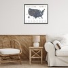 Stupell Industries National Parks United States Adventure Map Blue White Framed Giclee Art, Black, 30" x 24" - 3 of 4