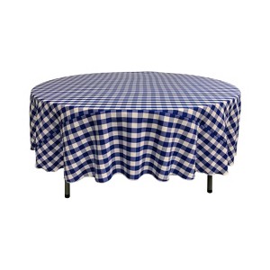 Slickblue Polyester Gingham Checkered Round Tablecloth - 1 of 1