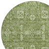 Artichoke Green And Ivory Oriental Washable Indoor Outdoor Area Rug - 4 of 4