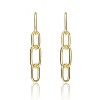 Guili Sleek & Stylish 14K Gold Plated Chain Drop Earrings, an Effortless and Elegant Way to Elevate Any Outfit with a Modern Touch of Luxury - 2 of 3