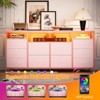10 Drawer Dresser Tv Stand for 65 70 75 Inch Tv, 63" W Long Fabric Dresser Entertainment Center - 4 of 4
