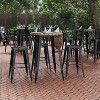 Flash Furniture Declan Commercial Indoor/Outdoor Bar Top Table, 30" Round All Weather Poly Resin Top with Steel base - 2 of 4