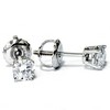 Pompeii3 1/2ct Screw Back Round Diamond Studs 14K White Gold (IJ/I2-3) - 3 of 4