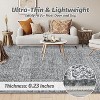 Soft Vintage Grey Area Rug - Ultra-Thin, Washable, Non-Slip, Large Dining Room Carpet for Modern Interiors - 4 of 4