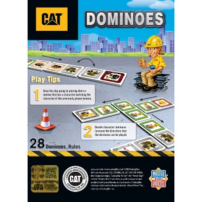 Caterpillar Construction Theme 28-Piece Domino Set for Kids