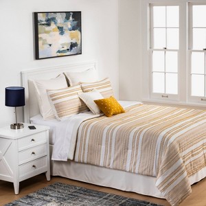 8pc Clipped Jacquard Stripe Comforter Bedding Set - Threshold™ - 1 of 4