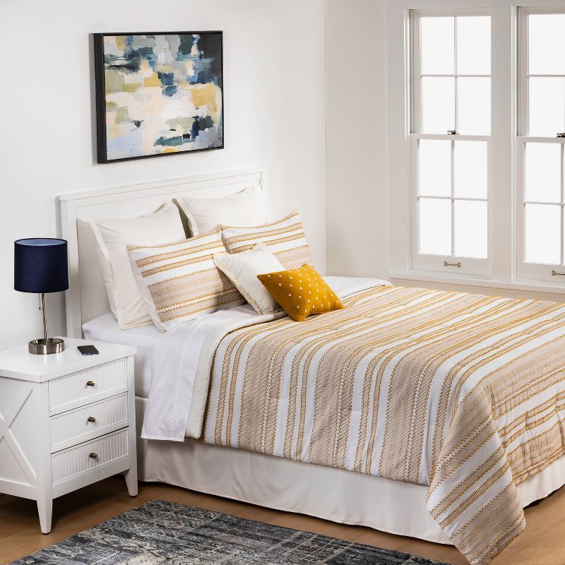 8pc Clipped Jacquard Stripe Comforter Bedding Set - Threshold™, 2 of 14