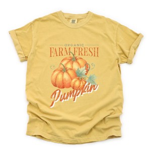 Simply Sage Market Farm Fresh Pumpkin Watercolor Garment Dyed Tee - 1 of 4