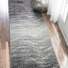 Nuloom Julene Abstract 2x20 Runner Rug for Living Room Bedroom Dining Room Entryway Hallway Kitchen, Charcoal/Grey - 2 of 4
