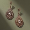 SOHI Women's Amber Brown Rhinestone Pear Drop Earrings - 2 of 4