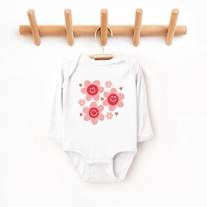 The Juniper Shop Hippy Flower Valentine Baby Long Sleeve Bodysuit - 1 of 3