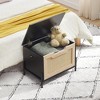 Rattan Storage Bench with Safety Hinges, Flip-Top Shoe Bench, 15mm Wall Plate Storage Trunk, Easy Assembly,  for Entryway,Living Room,Bed Room. - 2 of 4