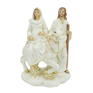 Transpac Large Resin Pregnant Mary on Donkey Nativity Scene Figurine Multicolor Tabletop Decoration for Christmas Gifts - 1 of 1