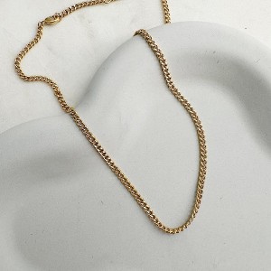 Elena Cuban Chain Necklace in Gold, Rose Gold, Silver - Honeycat - 1 of 4