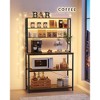VASAGLE Coffee Bar, Bakers Rack for Kitchen with Storage, 6-Tier Kitchen Shelves with 6 Hooks, Microwave Stand, Industrial - 4 of 4