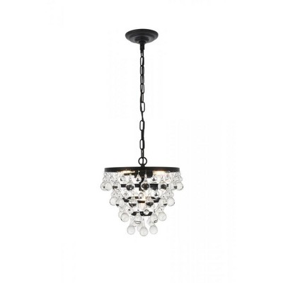Elegant Lighting Kora 3 light Black Pendant