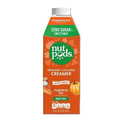 nutpods Zero Sugar Sweetened Vegan Pumpkin Pie Creamer - 25.4 fl oz