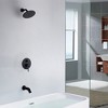 Sumerain Tub and Shower Faucet Set, Matte Black Shower Faucet Set with Waterfall Tub Spout - 4 of 4
