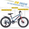 Whisen 20” Kids Bicycles, Mountain Bike, Gift for Kids Age 5-12 Years Old, Dual-Disc Brake, 7-Speed, Fat Tire - 3 of 4