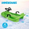 Slippery Racer Downhill Derby Kids Toddler Steerable Plastic Snow Sled - 4 of 4