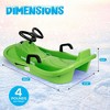 Slippery Racer Downhill Derby Kids Toddler Steerable Plastic Snow Sled - image 4 of 4