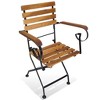 vidaXL Folding Patio Chairs 2 pcs Steel and Solid Wood Acacia - 2 of 4