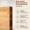John Boos Small Chop-N-Slice Maple Wood Cutting Board for Kitchen, Reversible Edge Grain Square Butcher Boos Block - 3 of 4