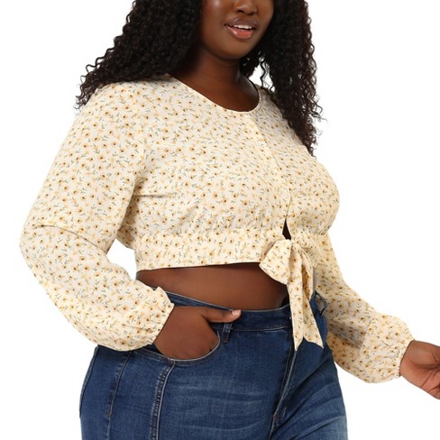 Plus Size Crop Tops : Target