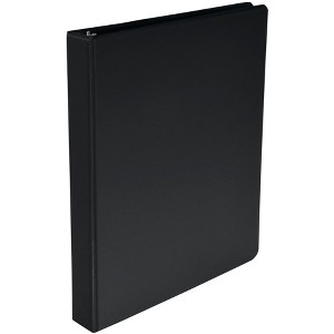 School Smart D Ring Binder, Polypropylene, 1 Inch, Black - 1 of 4