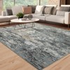 Modern Splashed Ink Printed Machine Washable Area Rug Ultra Thin Stain Resistant Non Shedding Non Slip Pet Friendly Floor Rug for Home Decor - 4 of 4
