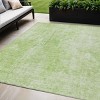 Green And Ivory Abstract Washable Indoor Outdoor Area Rug - 2 of 4