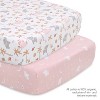 The Peanutshell Organic Cotton Crib Bedding Set for Baby Girls, Safari Oasis, 4 Pieces - 3 of 4