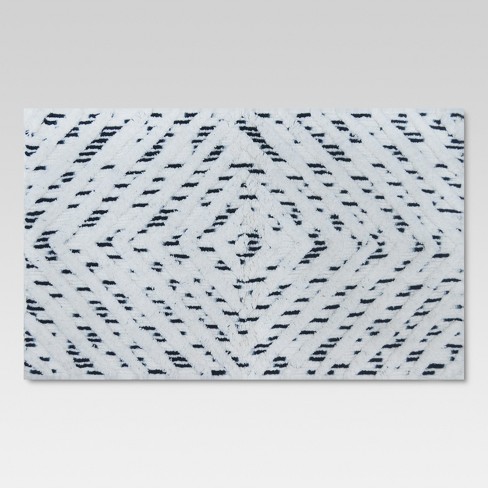 diamond bath rug (20"x34") black/white - threshold™ : target