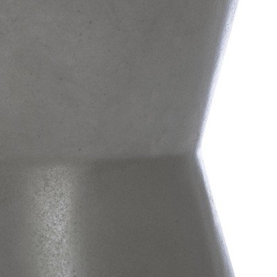 Transitional Round Acrylic Side Table in Dark Grey