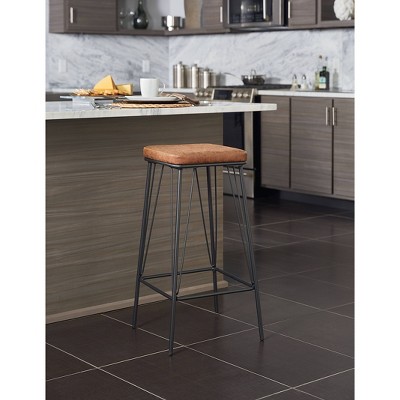 Mayson Contemporary 30" Sand PU and Steel Barstool
