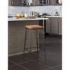 30" Mayson Barstool Sand: Upholstered, Metal Frame, Square Seat - OSP Home Furnishings - 4 of 4