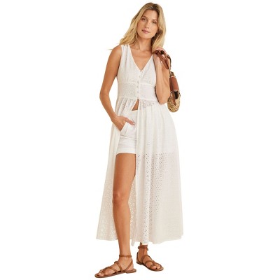 VENUS Womens Eyelet Cuffed Button Shorts