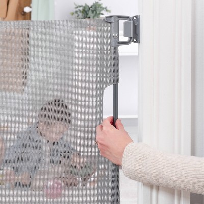 Regalo Fabric Retractable Baby Gate - Gray