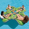 Intex Lounge Island Inflatable 4 Seat PVC Pool Raft Green 110 x 110 x 19 inches - 3 of 3