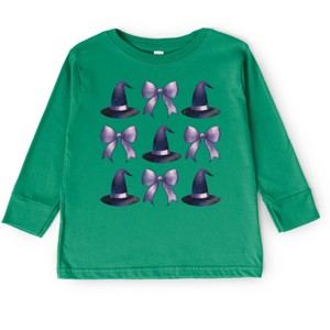 The Juniper Shop Coquette Witch Hat Collage Toddler Long Sleeve Tee - 1 of 4