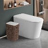 KTMBDW 2.6 Gallons Wicker Waste Basket - Bathroom Garbage Can with a Lid - Bathroom Trash Can Boho Style with Lid for Household, Kitchen - 4 of 4