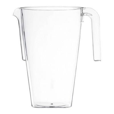 Smarty Had A Party 52 oz. Clear Square Plastic Disposable Pitchers - 24 pcs