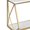 21" x 11" Brost Wood/Metal Decorative Wall Shelf White/Gold - Kate & Laurel All Things Decor: Modern 2-Tier Storage - image 4 of 4